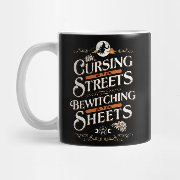 Cursing in the Streets - Vintage Funny Witch Typography - Bewitching Goth by Nemons